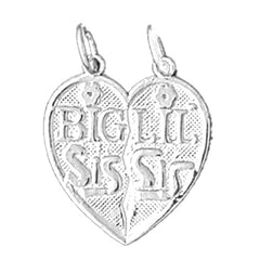 Sterling Silver Big Sis - Lil Sis Pendant