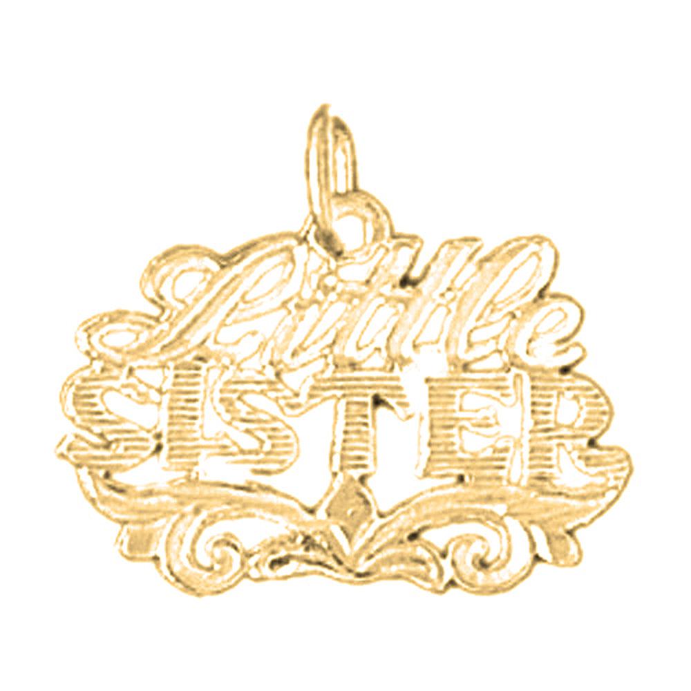 Yellow Gold-plated Silver Little Sister Pendant
