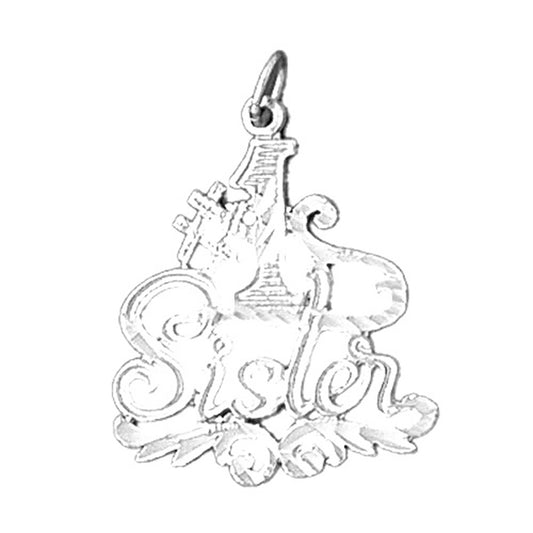 Sterling Silver #1 Sister Pendant