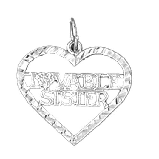 Sterling Silver Lovable Sister Pendant