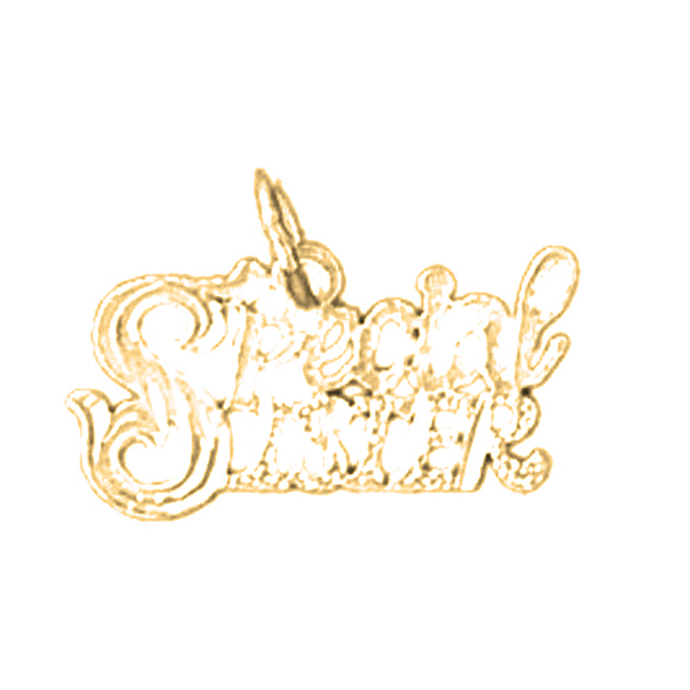 Yellow Gold-plated Silver Special Sister Pendant