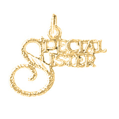 Yellow Gold-plated Silver Special Sister Pendant