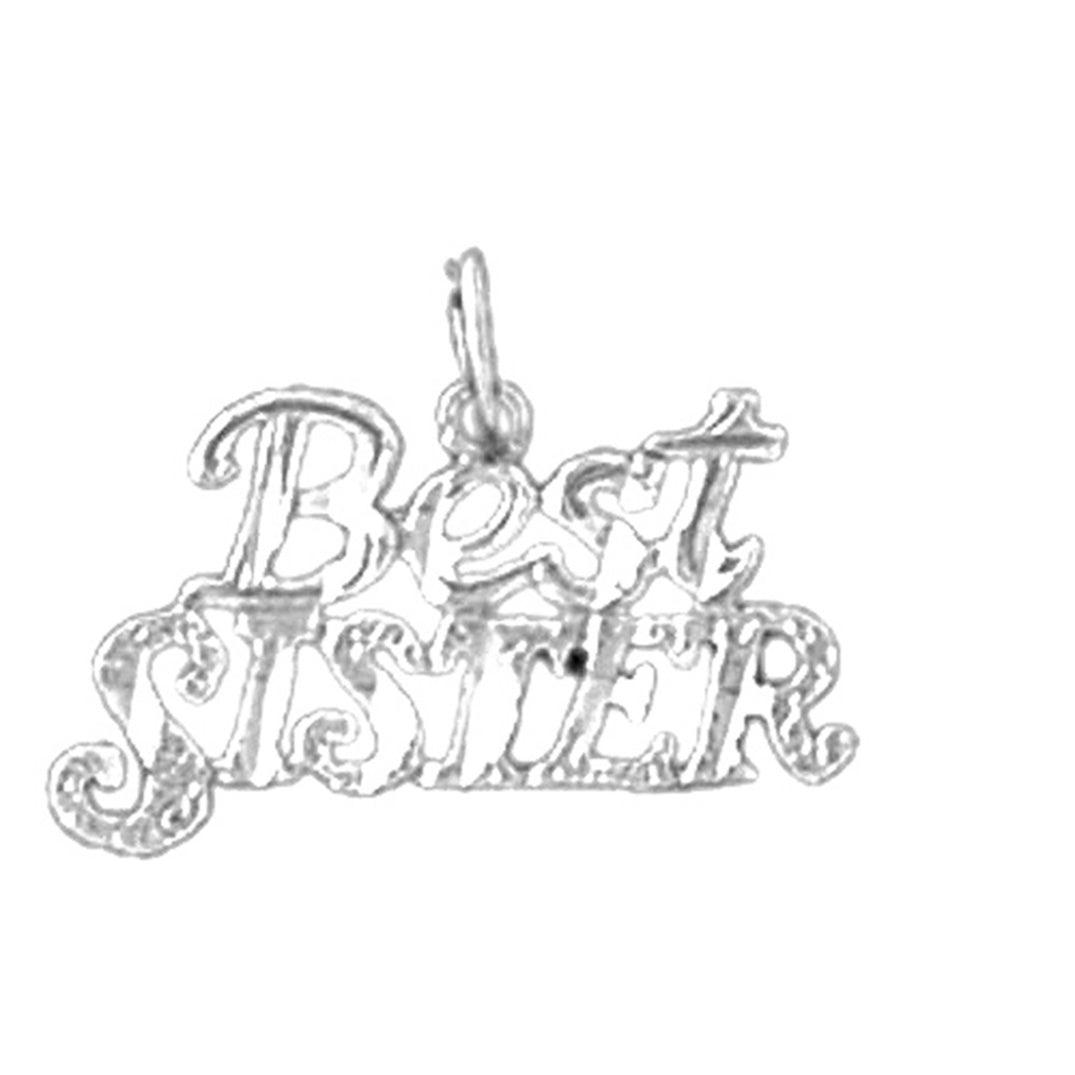 Sterling Silver Best Sister Pendant
