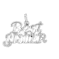 Sterling Silver Best Sister Pendant