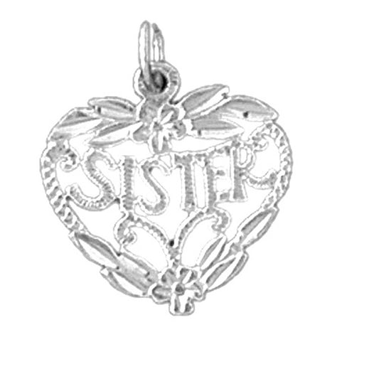 Sterling Silver Sister Pendant