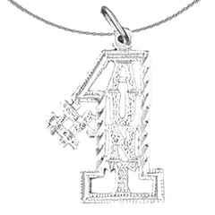 Sterling Silver #1 Aunt Pendant (Rhodium or Yellow Gold-plated)