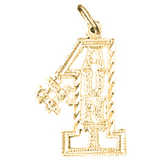 Yellow Gold-plated Silver #1 Aunt Pendant