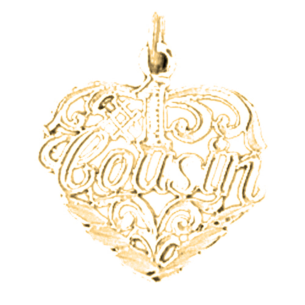 Yellow Gold-plated Silver #1 Cousin Pendant