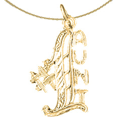 Sterling Silver #1 Aunt Pendant (Rhodium or Yellow Gold-plated)