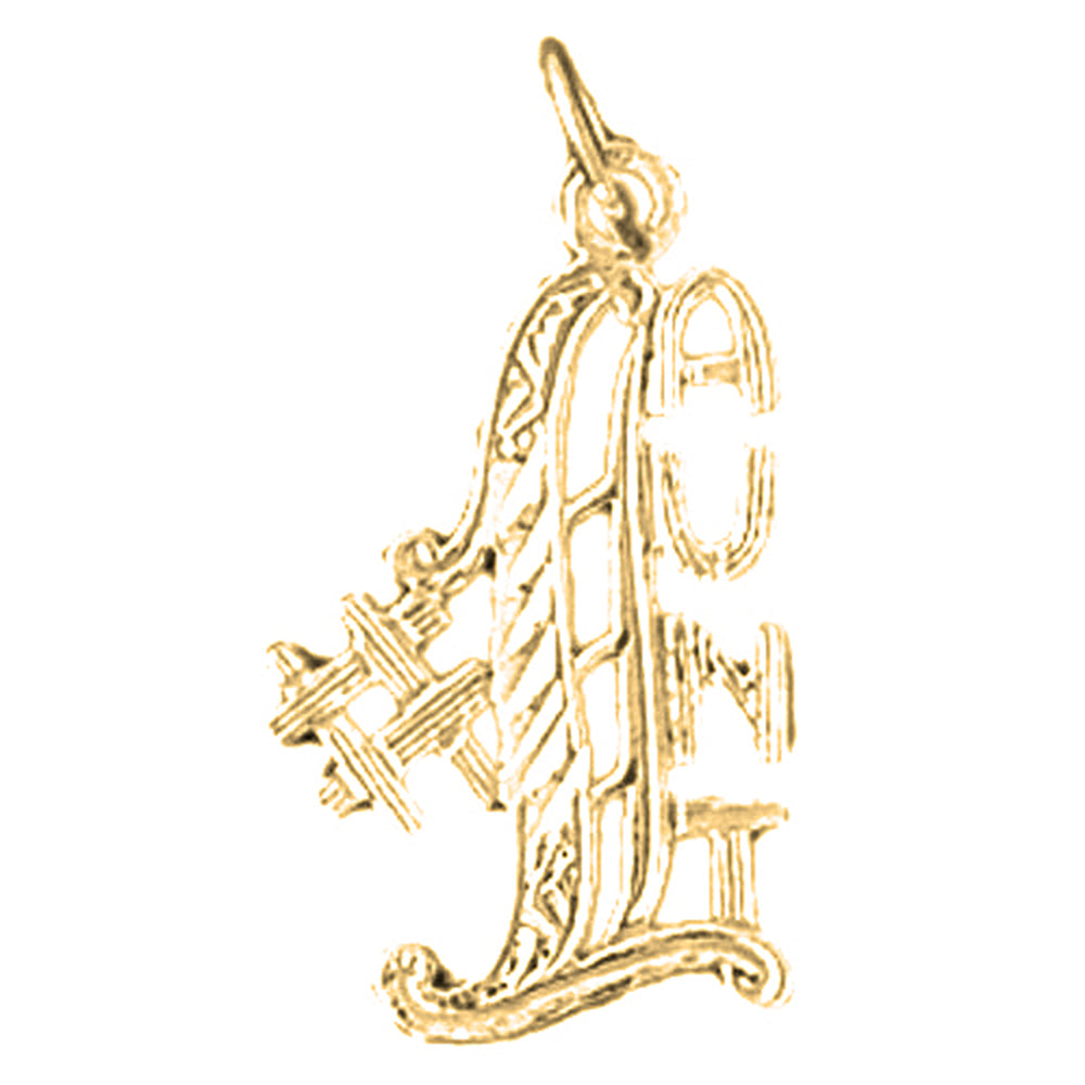 Yellow Gold-plated Silver #1 Aunt Pendant