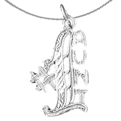 Sterling Silver #1 Aunt Pendant (Rhodium or Yellow Gold-plated)