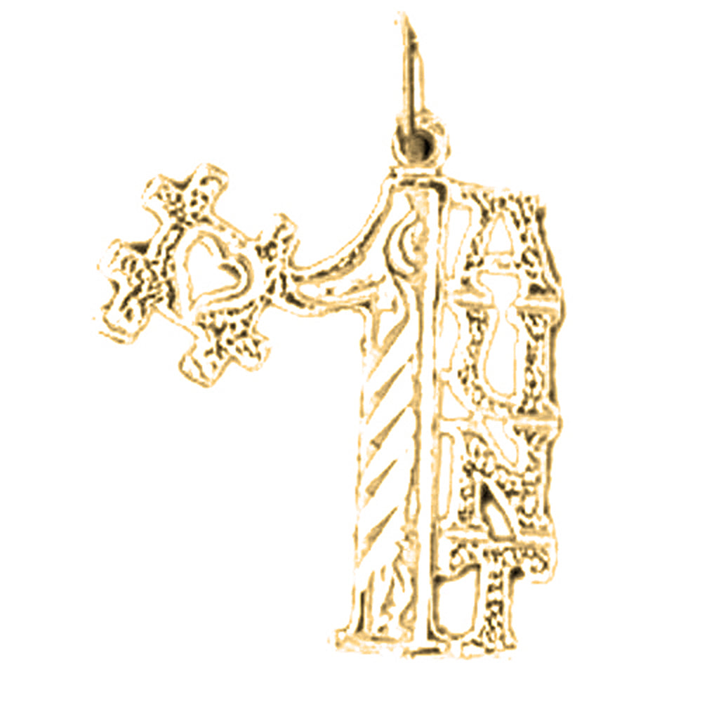 Yellow Gold-plated Silver #1 Aunt Pendant