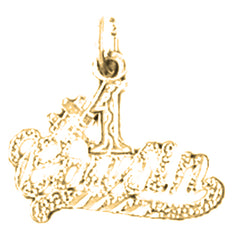 Yellow Gold-plated Silver #1 Cousin Pendant