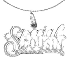 Sterling Silver Special Cousin Pendant (Rhodium or Yellow Gold-plated)