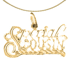 Sterling Silver Special Cousin Pendant (Rhodium or Yellow Gold-plated)