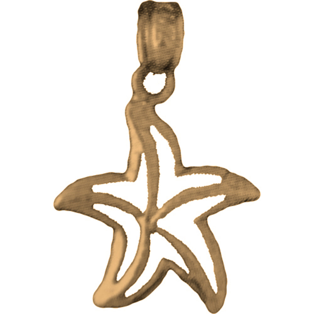 Yellow Gold-plated Silver Starfish Pendant