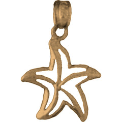 Yellow Gold-plated Silver Starfish Pendant