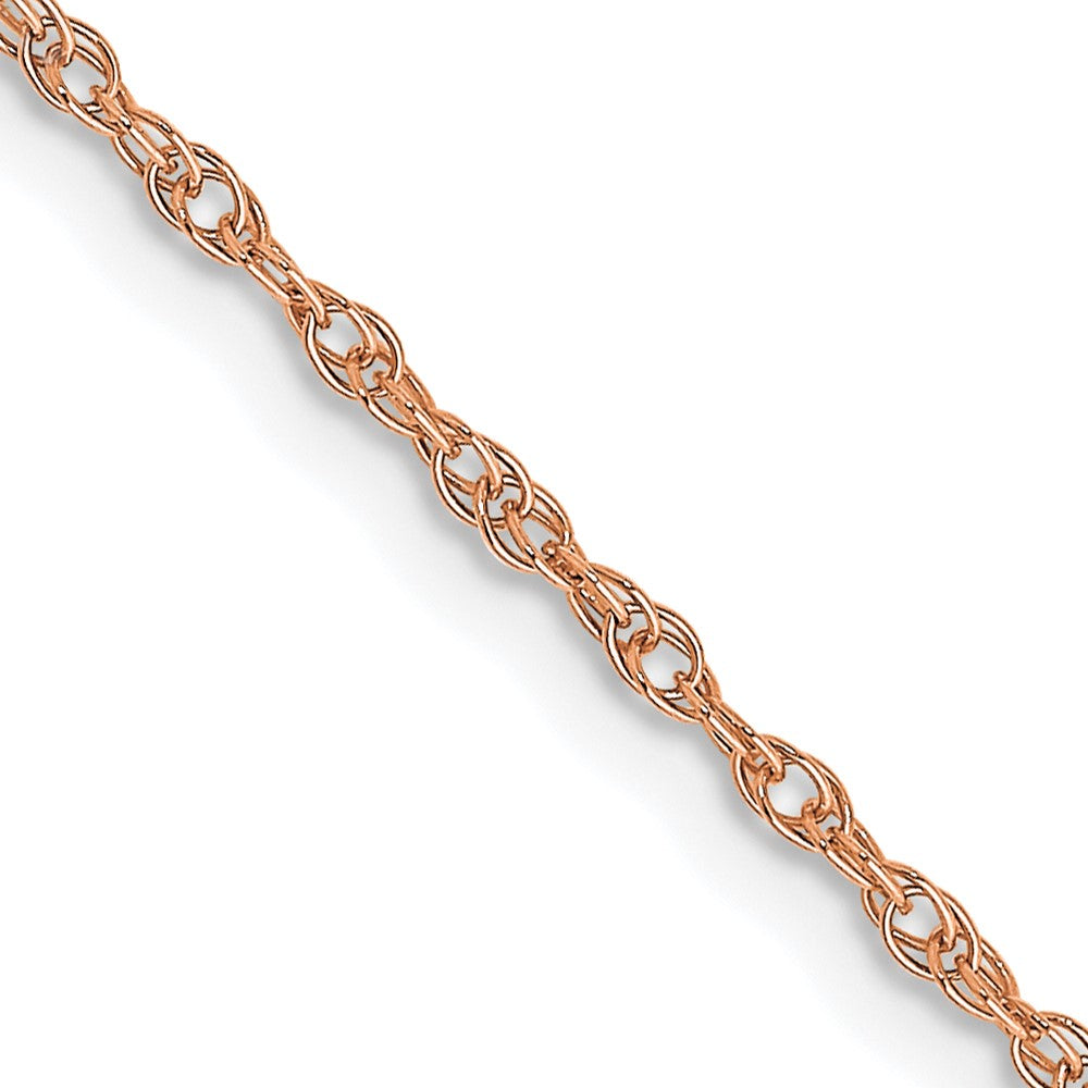 14K Rose Gold 1.15mm Baby Rope Chain