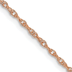 14K Rose Gold 1.15mm Baby Rope Chain