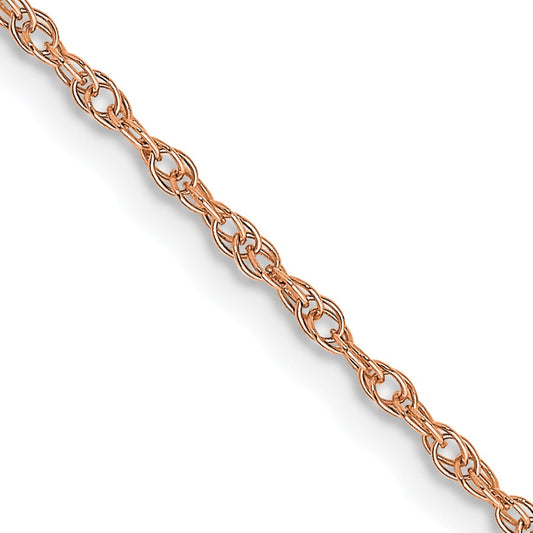 14K Rose Gold 1.15mm Cable Rope Chain
