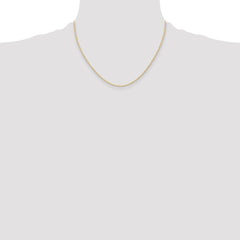 Cadena tipo cable de oro amarillo de 14 quilates de 1,15 mm