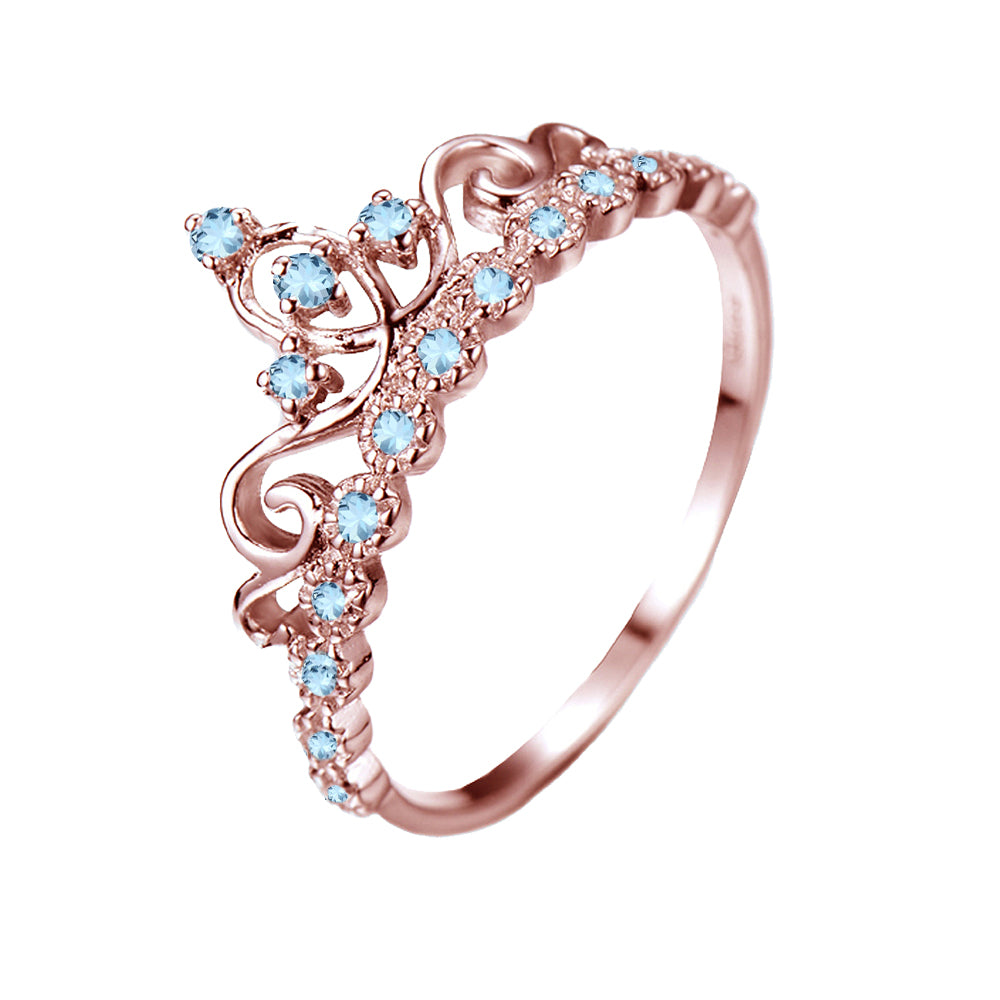 Platinum Princess Crown Ring