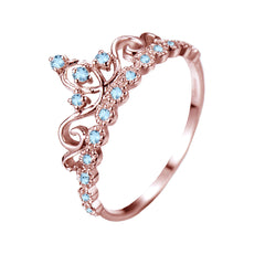 Platinum Princess Crown Ring