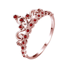 Platinum Princess Crown Ring