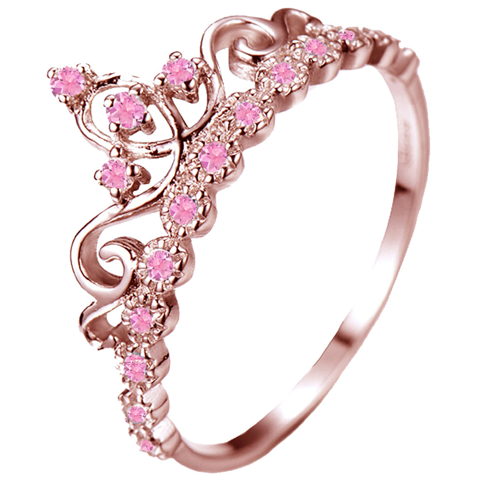 Guliette Verona Pink Tourmaline Gemstone Crown Rings