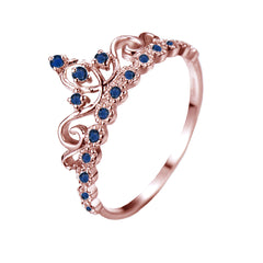 Platinum Princess Crown Ring