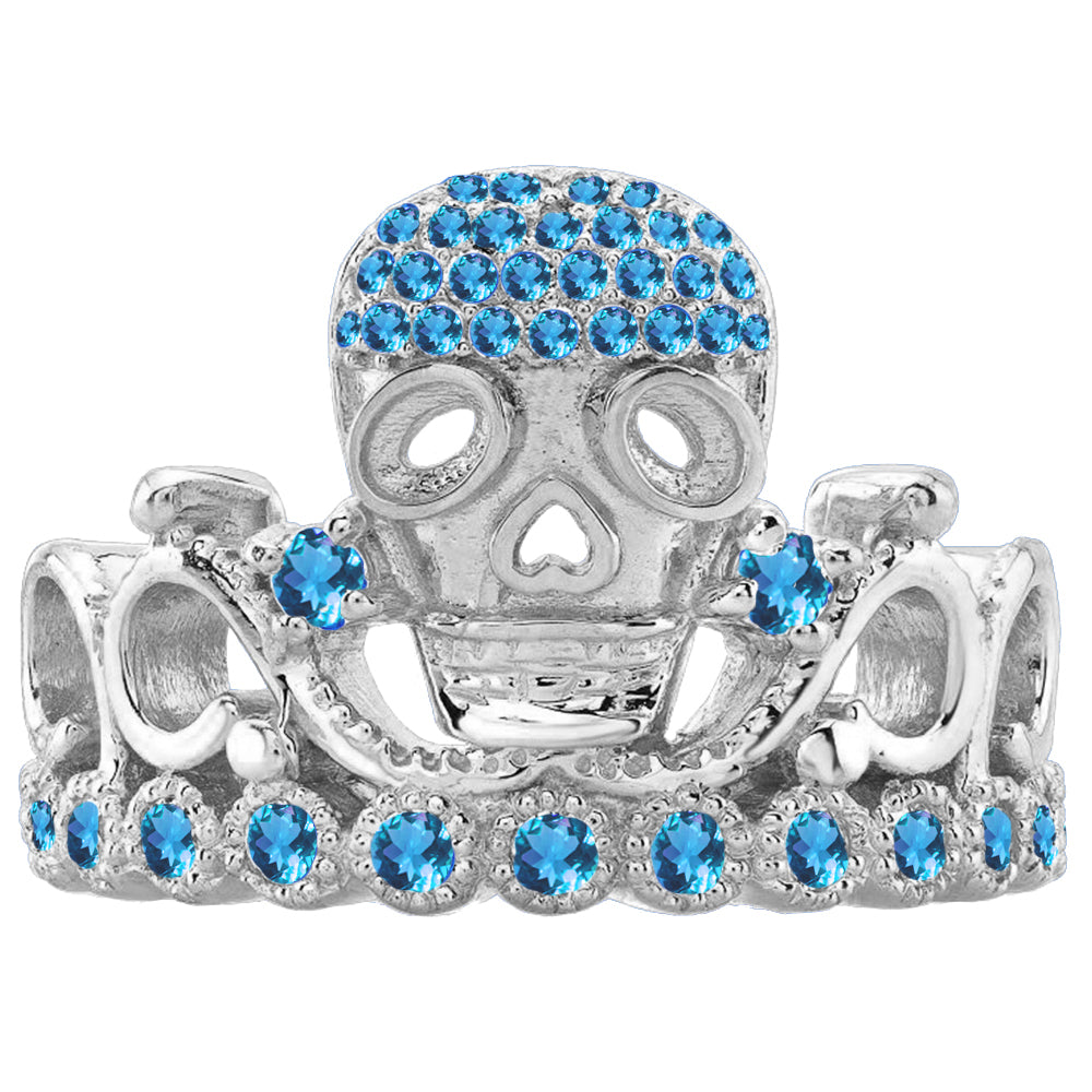 18K Gold Princess Skull Crown Ring