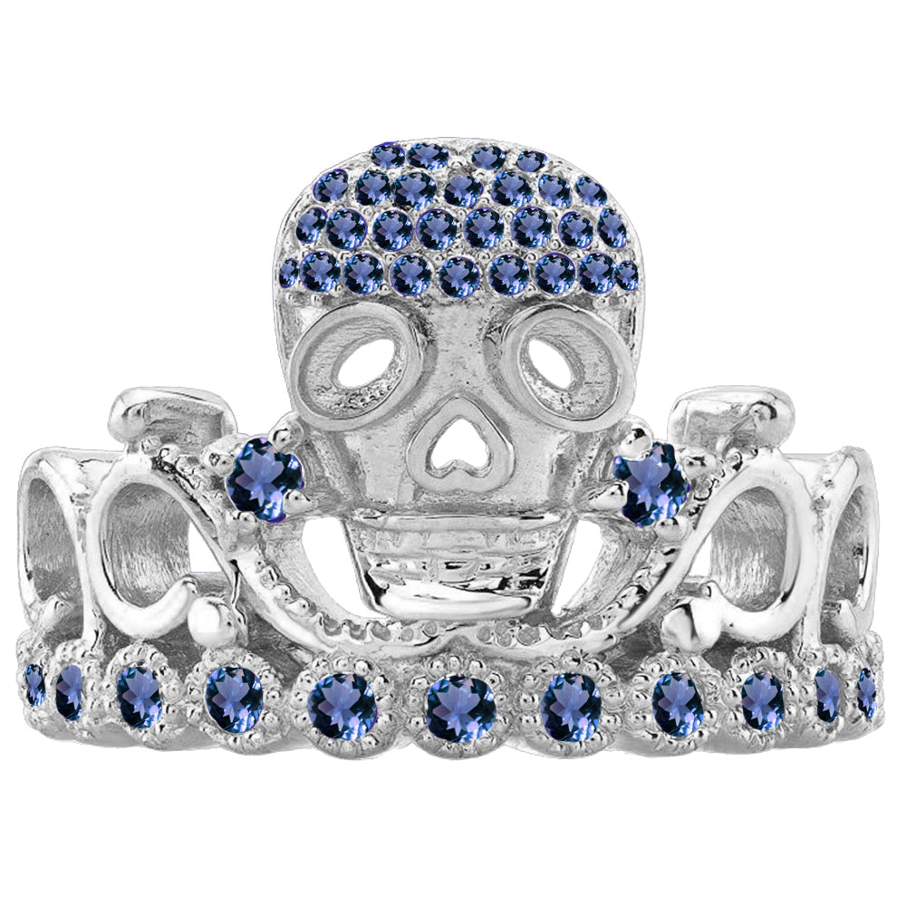 18K Gold Princess Skull Crown Ring