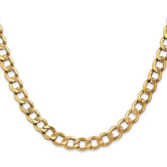 Halbmassive Panzerkette aus 14 Karat Gelbgold, 7 mm