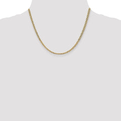 14K Yellow Gold 3.2mm Semi-Solid Anchor Chain