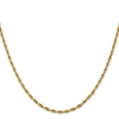 14K Yellow Gold 2.8mm Semi-Solid Rope Chain