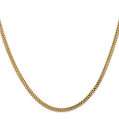 Halbmassive Franco-Kette aus 14 Karat Gelbgold, 3 mm