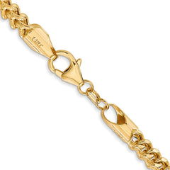 Halbmassive Franco-Kette aus 14 Karat Gelbgold, 3,7 mm