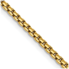 14K Yellow Gold 1.75mm Semi-Solid Round Box Chain