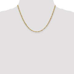 Leichte Singapurkette aus 14 Karat Gelbgold, 2,75 mm