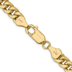 14K Yellow Gold 6mm Semi-Solid Miami Cuban Chain