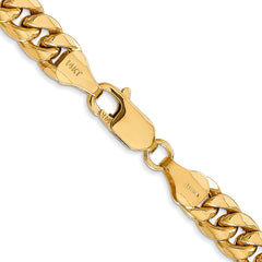 14K Yellow Gold 6.75mm Semi-Solid Miami Cuban Chain