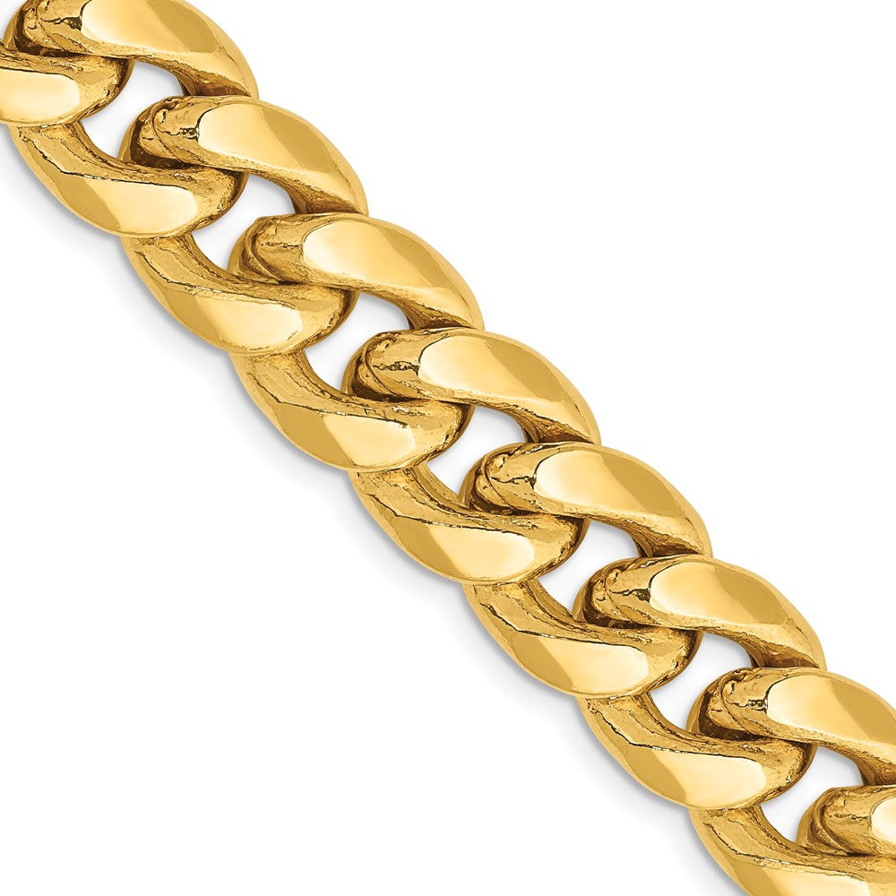 14K Yellow Gold 11mm Semi-Solid Miami Cuban Chain