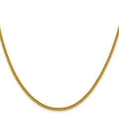 Halbmassive Franco-Kette aus 14 Karat Gelbgold, 2,2 mm
