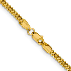 Halbmassive Franco-Kette aus 14 Karat Gelbgold, 2,2 mm