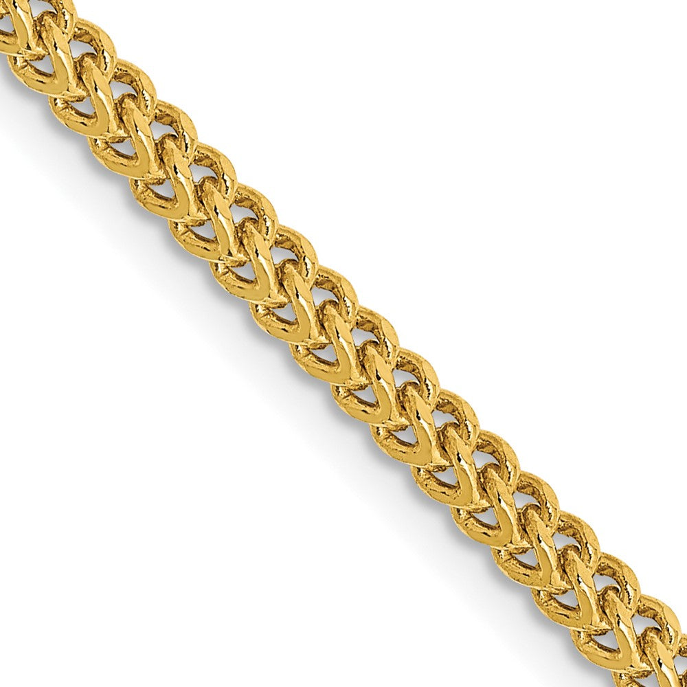 14K Yellow Gold 2.2mm Semi-Solid Franco Chain