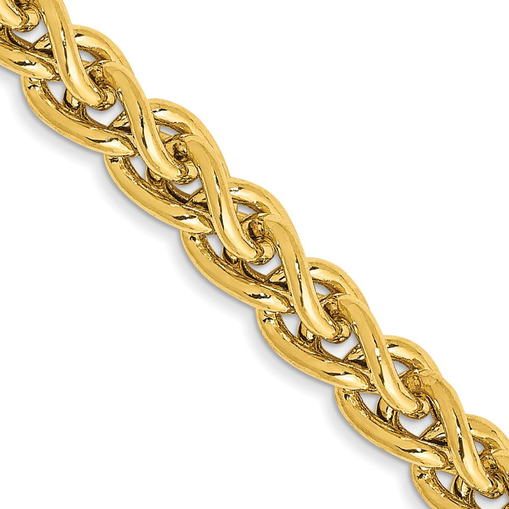 14K Yellow Gold 4.15mm Semi-solid Wheat Chain
