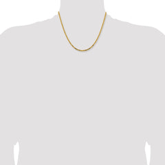 14K Yellow Gold 2.5mm Byzantine Chain
