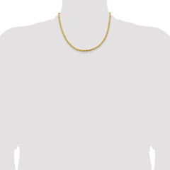 14K Yellow Gold 3.25mm Byzantine Chain