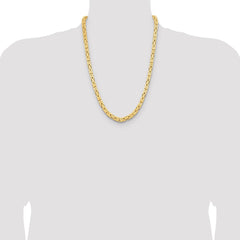 14K Yellow Gold 6.5mm Byzantine Chain