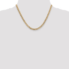 14K Yellow Gold 4.5mm Concave Anchor Chain